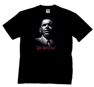 Barack Obama T-shirt Yes We Can Slogan New