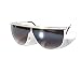 Mad Max-ine Vintage 80's Futuristic White & Gold Flat Top Scoop Bottom Pandora Sunglasses / Retro Wo