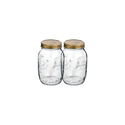 Bormioli Rocco Quattro Stagioni 17 Ounce Canning Jar, Set OF 2