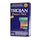 Trojan Lubricated Latex Condoms, Pleasure Pack