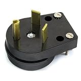  : 3 Wire Travel Trailer Plug, Black