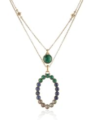 Lucky Brand Ombre Circular Pendant Necklace, 18.5"