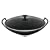 Le Creuset Cast Iron Wok with Glass Lid & Recipe Book, Satin Black, 36 cm