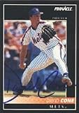 David Cone, New York Mets, 1992 Pinnacle Autographed Card