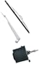 AFI 32000 STD Marine Windshield Wiper Kit (12-Volt, 2.5-Inch Shaft, 80-Degree Sweep)