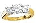 Jewelry : 14Kt Gold 1/2 ctw. Round Cut Three-Stone Diamond Ring