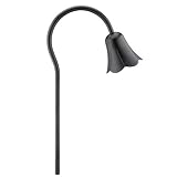Intermatic CL280 Malibu One-Light Outdoor Tulip Light, Black Cast Metal