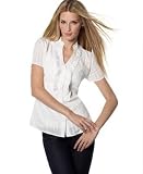 Style&co. Metallic-Stripe Short-Sleeved Blouse