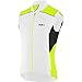 Louis Garneau Men's Mistral Vent Sleeveless Cycling Jersey, White/Bright Yellow, X-Large