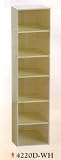 6 SHELF WOODEN CABINET / BOOKECASE IN WHITE FINISH