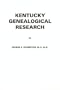 Kentucky Genealogical Research