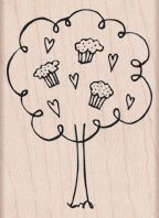 Wood Block-Cupcake Tree by Hero Arts