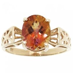 Twilight Mystic Topaz Solitaire Ring Set in 10K Yellow Gold