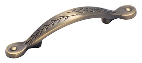Amerock BP1580-EB Inspirations Leaf 3-Inch Pull, Elegant Brass