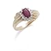 Jewelry : 14K Yellow Gold, Diamond and Ruby Ring