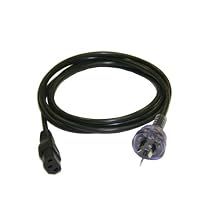 Interpower 86210140 Australian Hospital Grade Cord Set, AS/NZS 3112:2000 Plug Type, IEC 60320 C13 Connector Type, Clear Plug Color, Black Cable Color, 10A Amperage, 250VAC Voltage, 2.5m Length