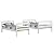 Walker Edison Twin/Double Solid Wood Bunk Bed, White from Walker Edison