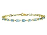 10KT 5.00CTW BLUE TOPAZ BRACELET