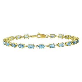 10KT 5.00CTW BLUE TOPAZ BRACELET by JTV