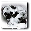 Dogs Pug - Hug a Pug Puppies - Mouse Pads