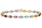8 Carat Multi-Gemstone 14K Gold Bracelet