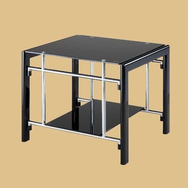 Powell Gloss Black and End Table