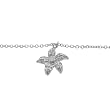 Tressa Sterling Silver Colorless Cubic Zirconia Starfish Rolo Chain Anklet