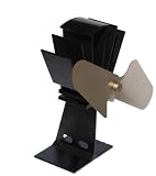 from UNIVERSAL FIRST4SPARES WARM AIR FAN For UNIVERSAL Heat Powered Wood Burning Gas Stove Tops - Silent Eco Friendly WARM AIR FAN In GOLD