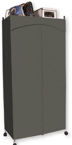 Premium Portable Wardrobe Closet w/ USA Made Cover 18x36x74H Stone