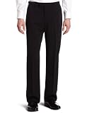 Haggar Mens Metro Gab Plain Front Relaxed Fit Expandable Waist Dress Pant