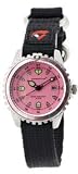 New St. Moritz Momentum M1 Womens Dive Watch (Bubbles) & Underwater Timer for Scuba Divers with Pink Dial & Black Re-Ply Nylon Band