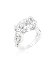 Oval Triplet CZ Ring