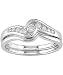 1/4ct Diamond Wedding Ring Set in 14k White Gold, G-I, SI