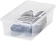 IRIS 10-Piece Shoe Storage Box, 6-Quart, Clear