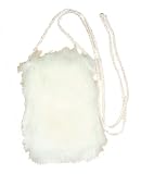 Nicole Miller Fur Bag Universal Cell Phone Carry Case with Shoulder Strap, White