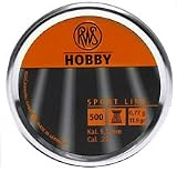 RWS Hobby .22 Cal, 11.9 Grains, Wadcutter, 500/Tin