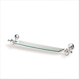 Idra Wall Mounted Classic Style Glass Shelf in Chrome