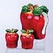 Red Apple Kitchen Napkin Holder Salt Pepper Shakers 3Pc