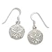 Diamond Cut Sand Dollar French Wire Earrings