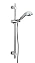 WENKO 18536100 Duschkopfhalter Power-Loc - Befestigen ohne Bohren, verstellbare Neigung und Höhe, Chrom, 11.5 x 67 x 7.5 cm