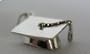 Sterling Silver Graduation Cap Charm 925