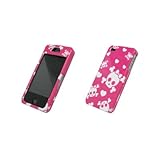 Pink and White Bow Skull Design Hard Cover Crystal Case for Apple iPhone 4  ....