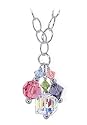 Multi color Swarovski Crystal Silver Chain 14" 16" 18" 20" 22" 24" Necklace