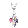 Multi color Swarovski Crystal Silver Chain 14" 16" 18" 20" 22" 24" Necklace