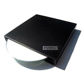 PWR+ Slim External 2.0 USB CD/DVD/RW CDRW DVD±RW DVD DVDRW Load-In Extra Portable Optical Drive Writer/Burner for HP Mini ; MSI Wind ; Lenovo IdealPad ; Dell Inspiron Mini ; Averatec ; Toshiba Mini ; SamSung ; Acer One ; Asus EEE Netbook Laptop Notebook (with free DVD burning software download: Nero-micro(PC) / LiquidCD (Mac))