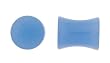 Blue Acrylic Glow in the Dark Double Flared Plug - 0G - Sold as a Pair