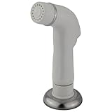 Kingston Brass Gourmetier KBS750SP Kitchen Faucet Sprayer, White Sprayer with Polished Chrome Flange