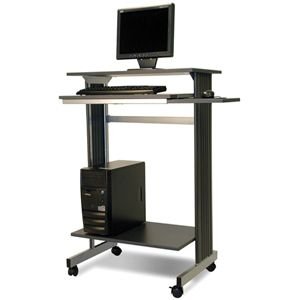 Euroflex Stand-Up Mobile Workstation – Charcoal