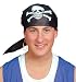 Hat Fabric Pirate Scarf Black with Skull