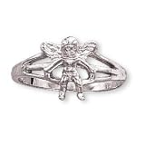 The Perfect Sterling Silver Angel Chastity Ring for Women